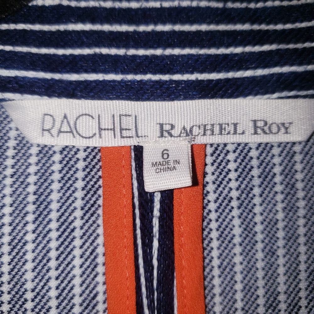 Rachel Roy Jacket blue/white pinstripe Sz 6. Excellent condition. - Picture 5 of 6